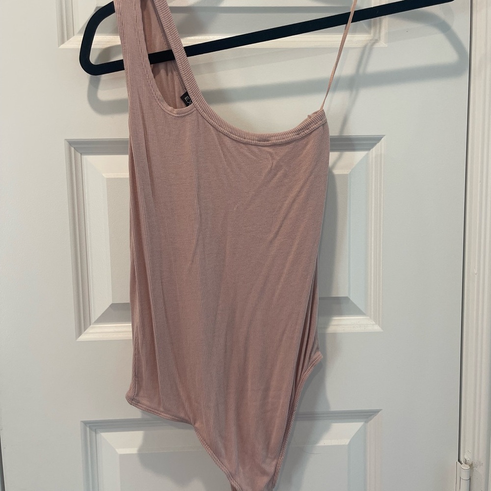 Express Blush Ribbed Bodysuit
